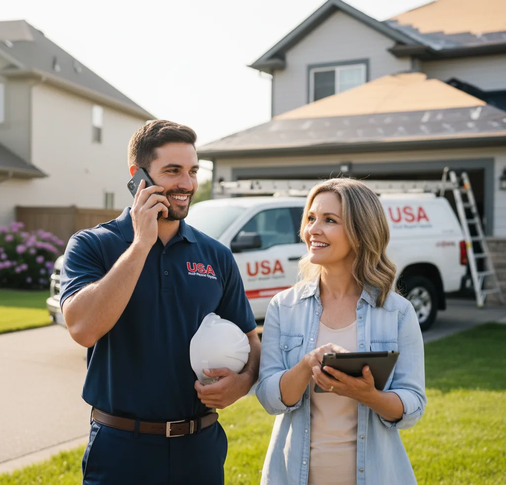 USA Roof Repair Experts customer support in Albion